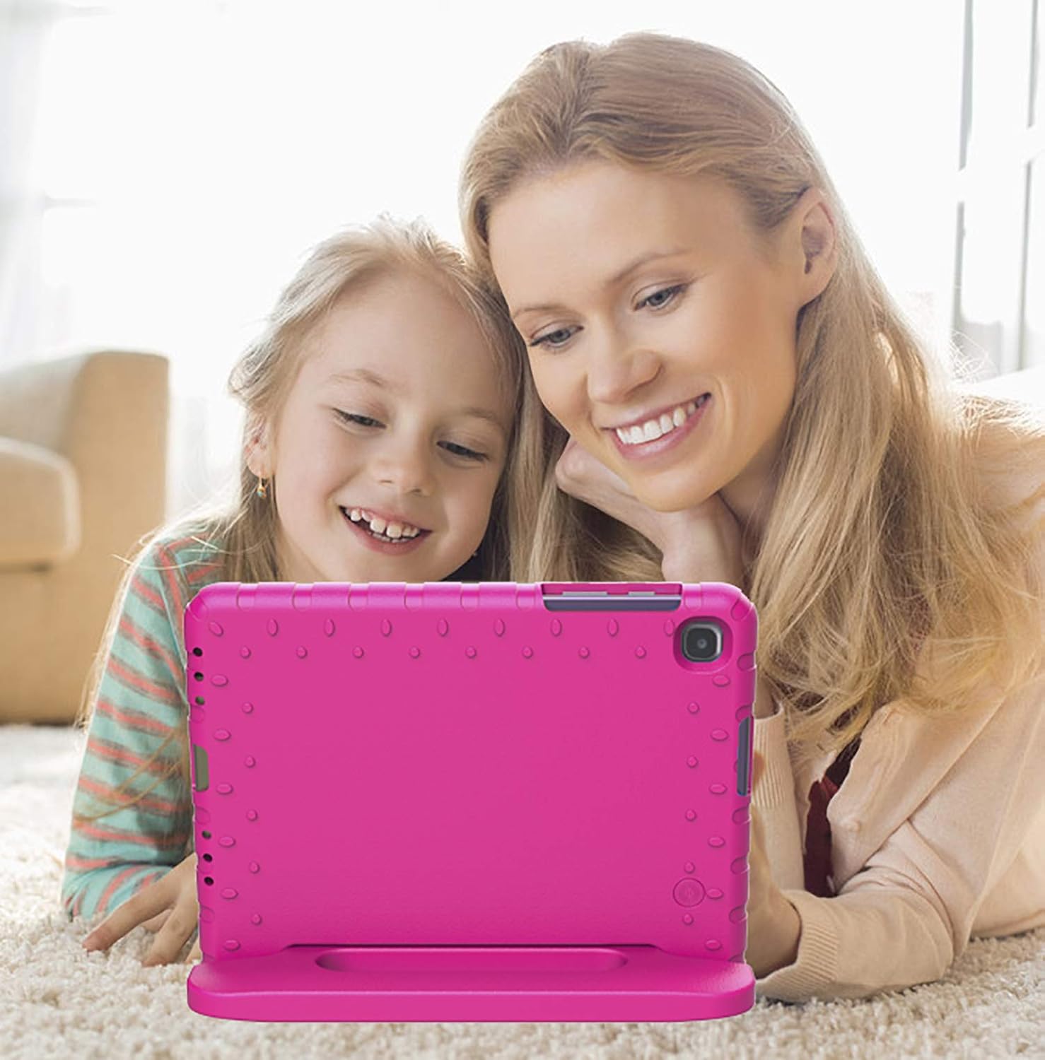 LTROP Samsung Galaxy Tab A 8.4 Case 2020, Shockproof Light Weight Handle Stand Child Proof Case for Galaxy Tab A 8.4-inch 2020 Release Samsung Tab A 8.4 2020 Case for Kids Model SM-T307 - Hot Pink