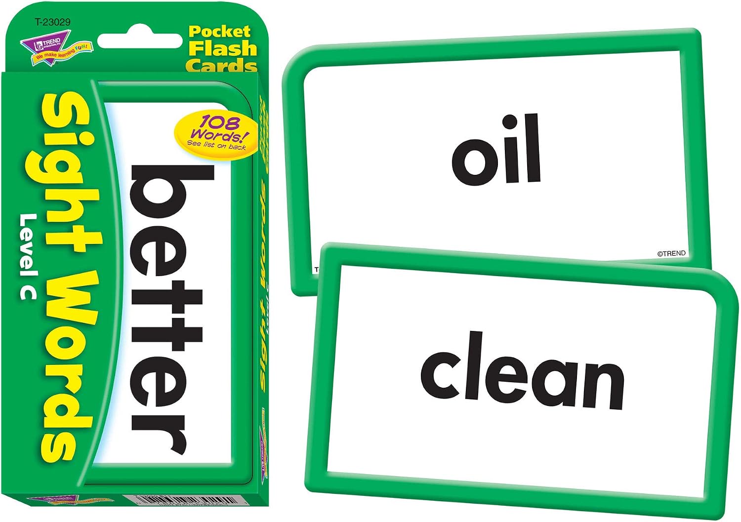 TREND ENTERPRISES, INC. Sight Words Bundle - Pocket Flash Cards Set - for Home, Travel, Classroom