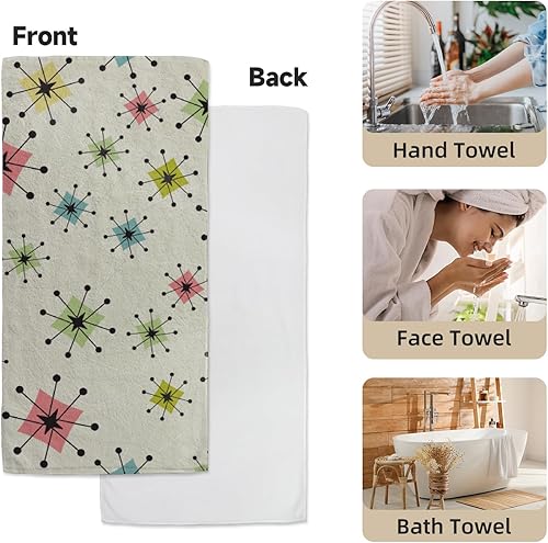 Miniatura 3 de MaxMco Juego de 2 toallas de mano de baño, toallas de mano de granja, alce y ciervo, toallas decorativas suaves y absorbentes para baño, cocina,