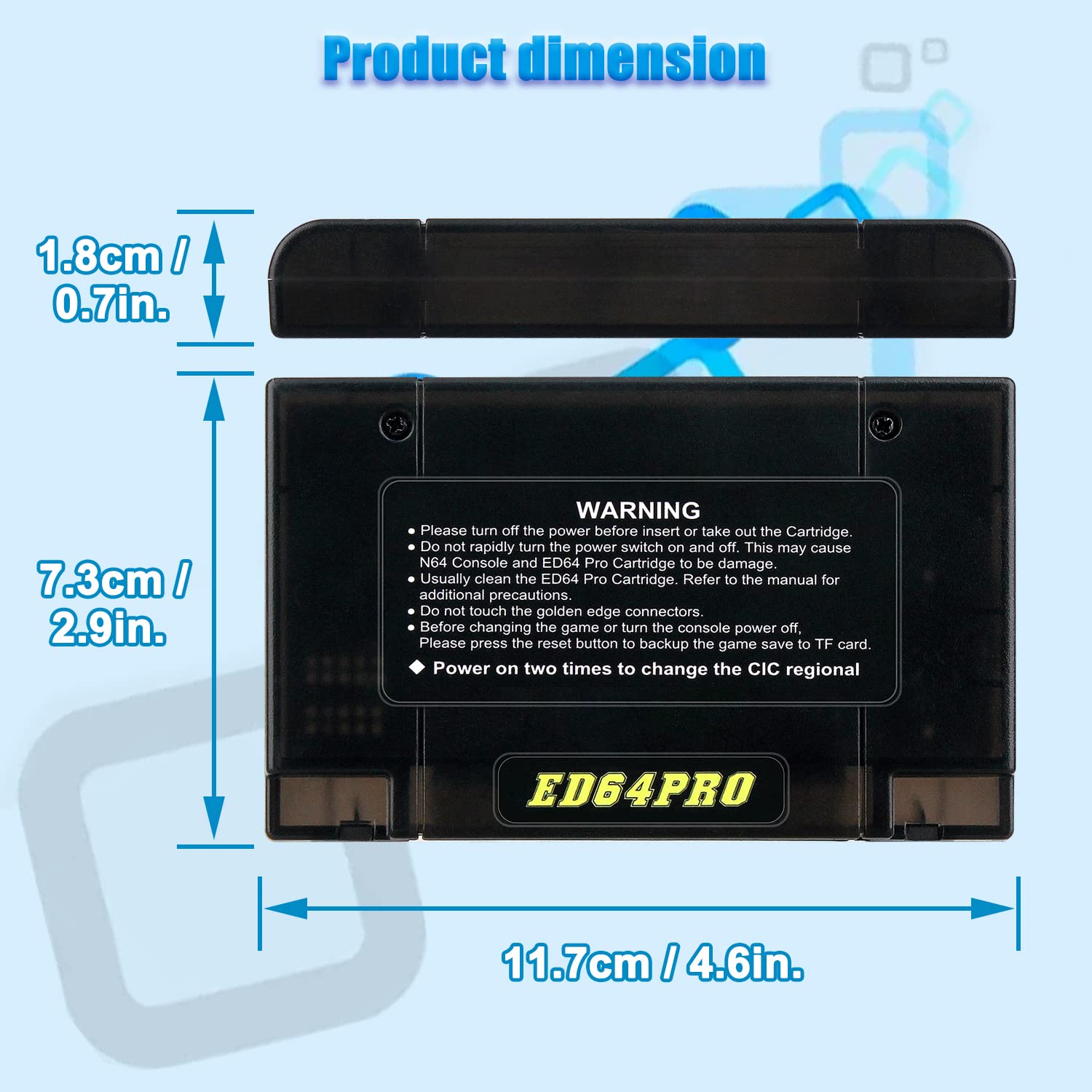 OSTENT ED64 Pro Game Save Device Cartridge 8GB TF Card Adapter for Nintendo 64 N64 Console : Video Games