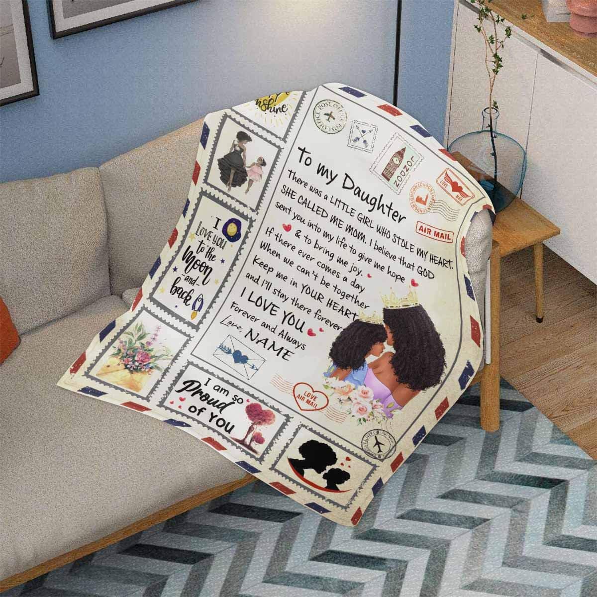 Suреr Dеаl Prоduсt InterestPrint Personalized Blanket for My Daughter from Mom, Customized Blanket with Name Text There was A Little Girl Who Stole My Heart I Love You Extra Soft Travel Blanket 70 x 80 Amаzіng 🔥 InterestPrint Personalized Blanket for My Daughter from Mom, Customized Blanket with Name Text There was A Little Girl Who Stole My Heart I Love You Extra Soft Travel Blanket 70 x 80