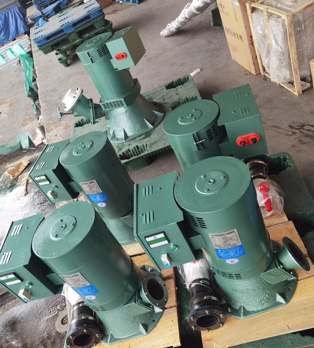 5KW 220V Pelton Water Turbine Generator, Single Phase AC Hydroelectric System, Low RPM Low Start Torque, 15–40m Head, 0.035m³/s Flow, Off-Grid Home Power