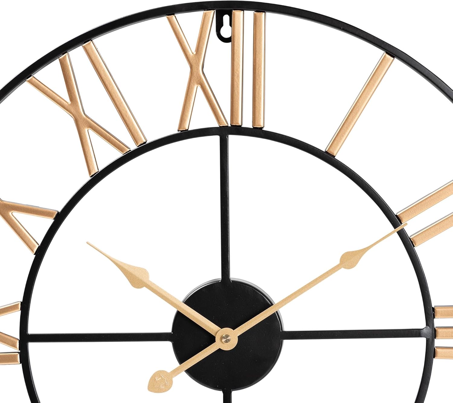 Baxton Studio Auden Analog Metal Wall Clock, Gold