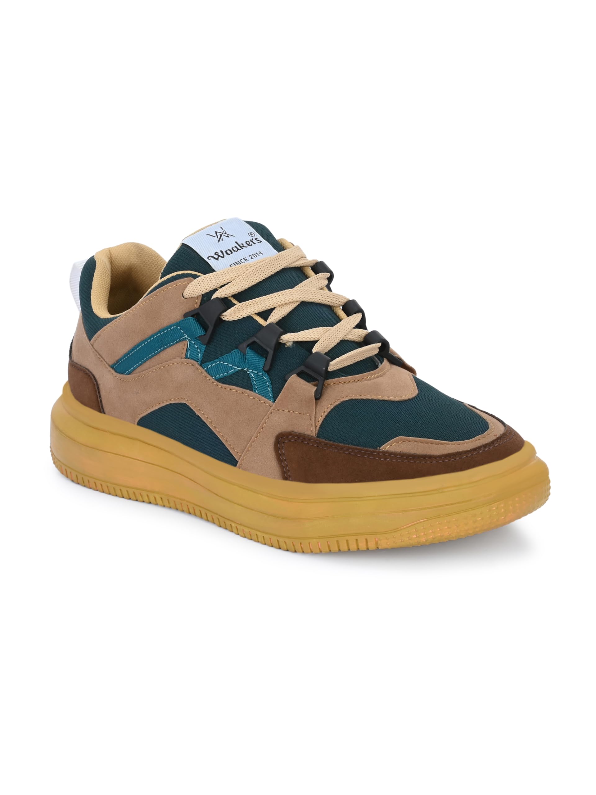 WOAKERS Synthetic Leather Casual Sneaker Shoes for Men (Brown Multi, 8) (1024) (B0CX5CZKDH) Amazon Price History, Amazon Price Tracker