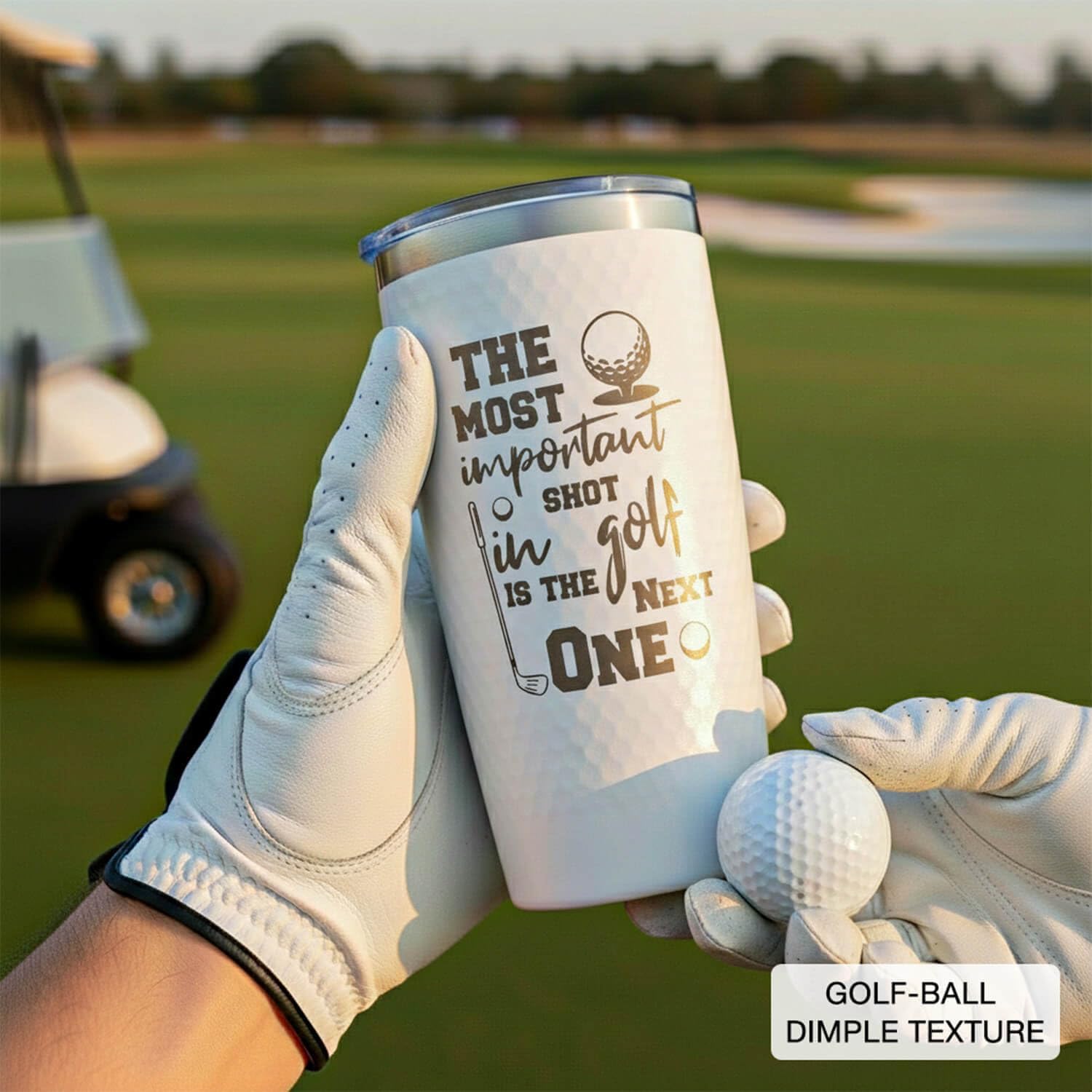 Gifts for Golfers - Funny Golf Ideas for Men Dad Husband Boyfriend Grandpa - 20oz Insulated Stainless Steel Golf Coffee Travel Mug Tumbler Cup - Birthday Valentine Fathers Day White Elephant Christmas - Image 2