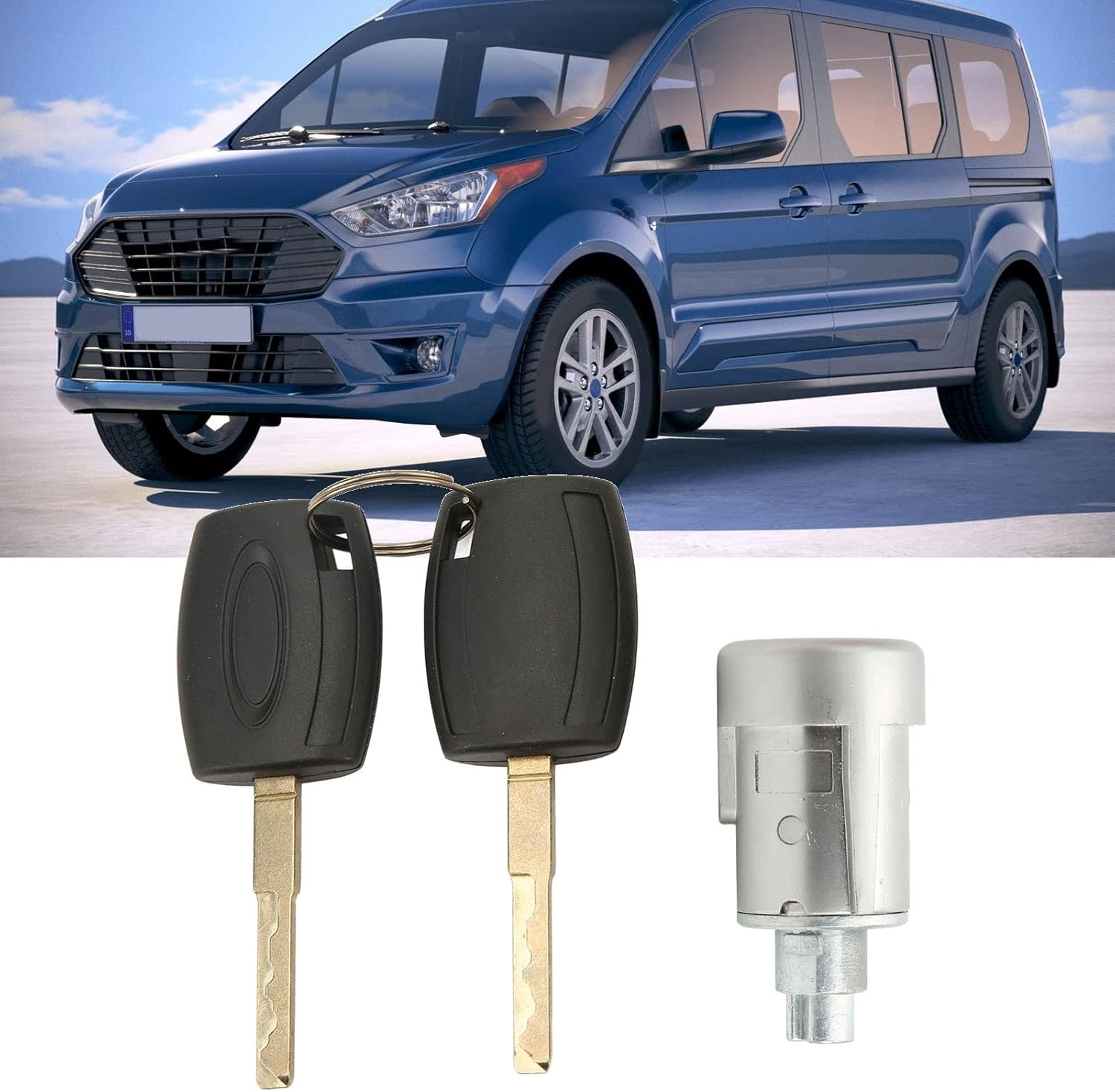 Ignition Barrel Lock Fuel Door Lock Cylinder with 2 Keys 1926227 Replacement for Mk8 2014‑2019