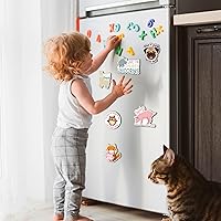 Vista 4 de Kanayu 16 imanes divertidos para nevera, imanes de animales, lindo juego de palabras de animales, decoración magnética para el hogar, cocina