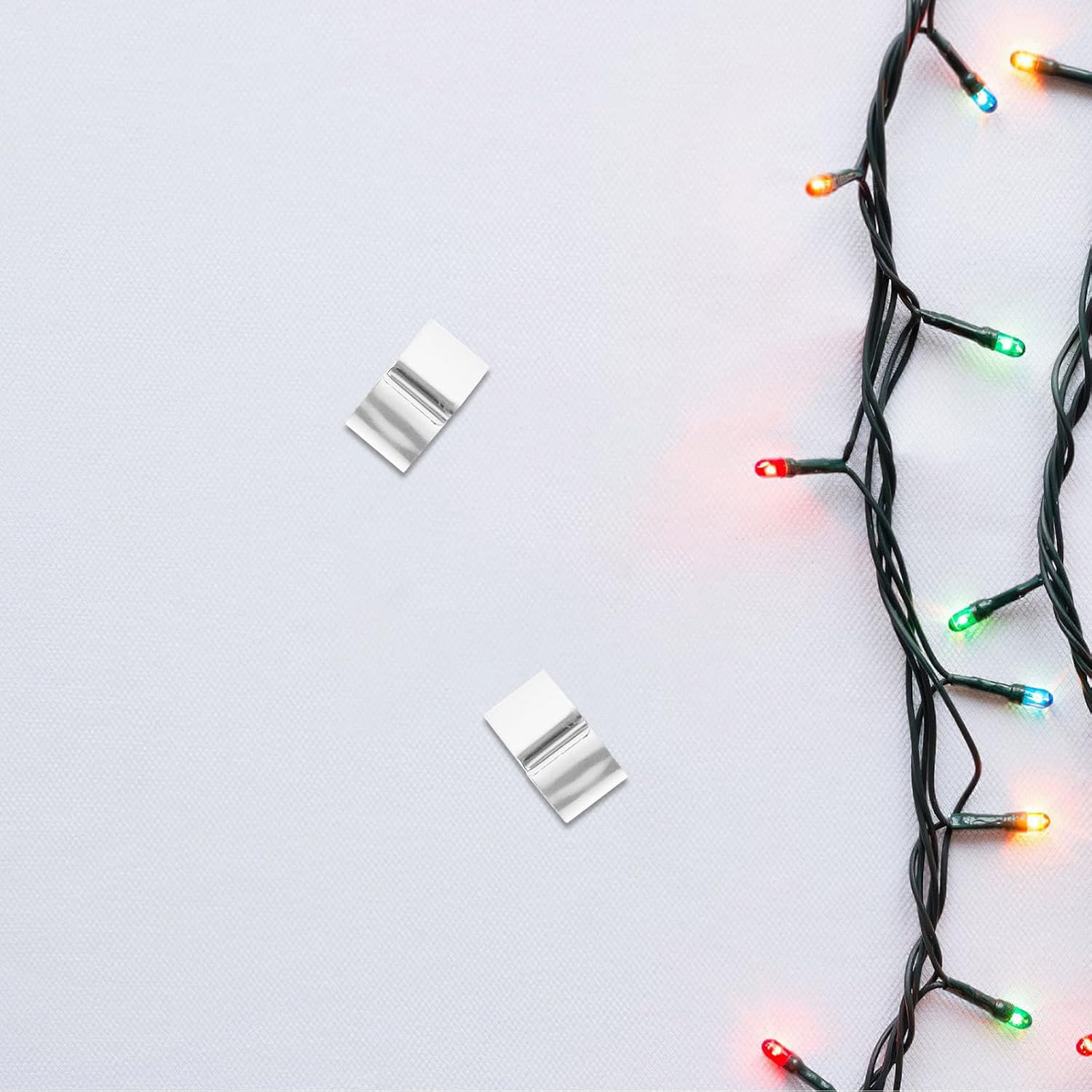 Light Steel Gutter Manganese Outdoor 150pcs Silver Clips | No Drilling Required, Tight Fit and Waterproof Design, Versatile Compatibility for Halloween Pumpkin Lights and Holiday
