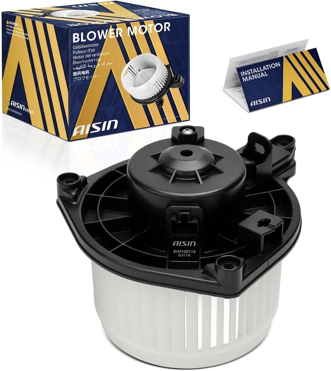 AISIN AFTERMARKET BLMT-00118 HVAC Blower Motor with Wheel Assembly - Compatible with Toyota Tacoma 2005-2015