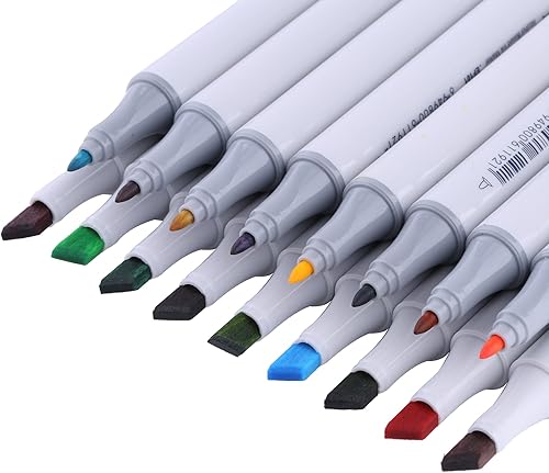 Miniatura 3 de Marcador de alcohol, 24 marcadores de dibujo de bocetos artísticos, juego de Baisc, proveedor de trabajo necesario para artistas, doble extremo con