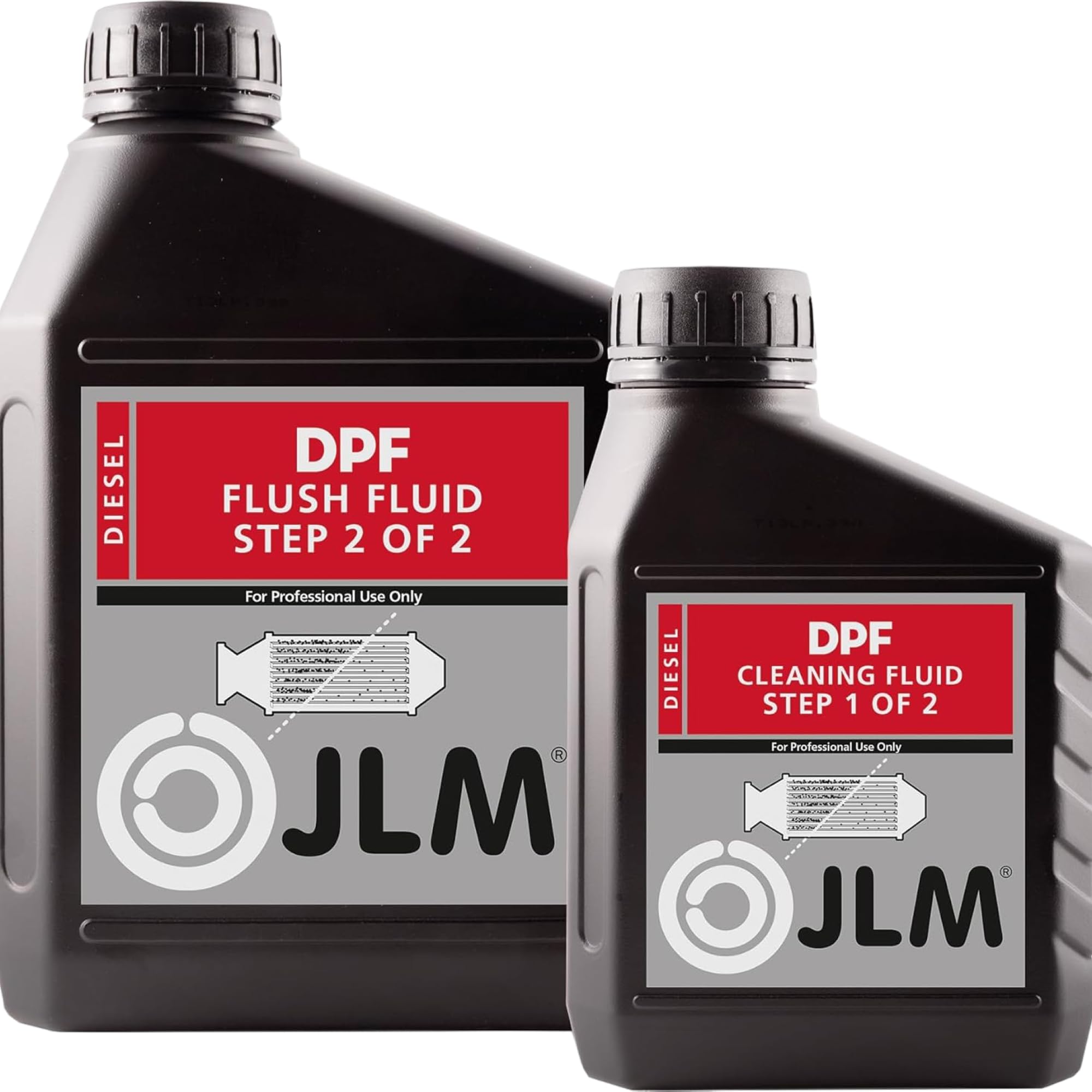 JLM Diesel Particulate Filter (DPF) Cleaning Flush Fluid 2-Step Kit, 0.5 & 1.5L (J02230)