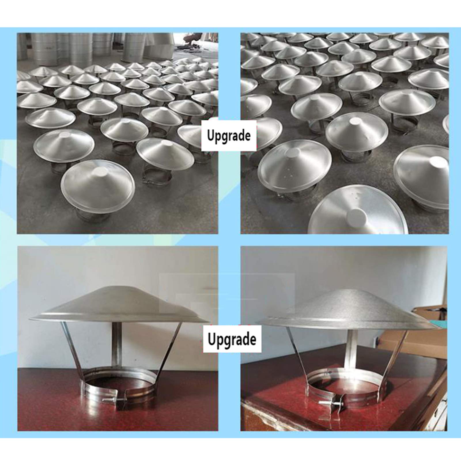 Herisson De Ramonage 150mm Couverture De Cheminée - 80mm Acier Inoxydable Capuchon De Pluie Couverture Pour Tuyaux De Poêle Cheminée, Couvercle De Trou De Cheminée, Chapeau De Chapeau Cheminée 150mm