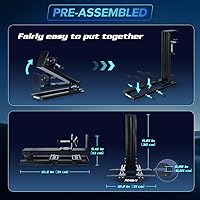 Vista 5 de Reashy Hotas Mount, soporte de joystick, soporte de escritorio de aluminio para Logitech X56, X52, X52 Pro, Thrustmaster T.1600M, TCA, T.Flight Rojo