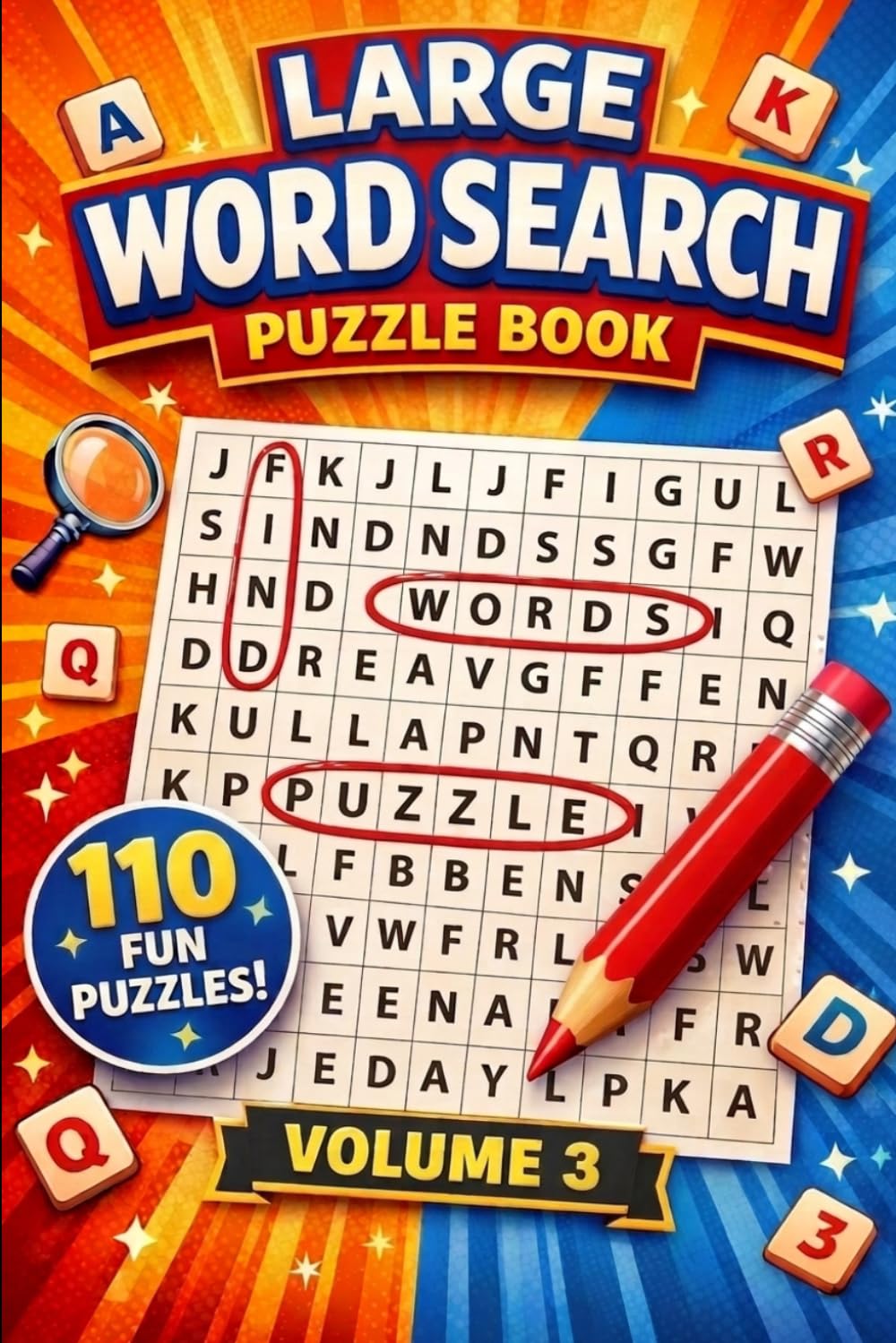 Word Search Puzzle Book - 110 Puzzles - Volume 3