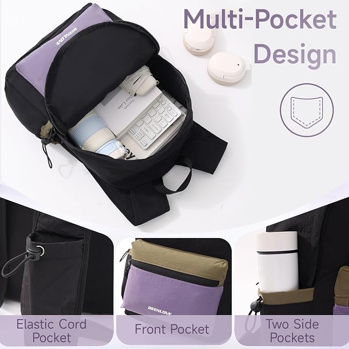 Mochila de senderismo impermeable 16L negra miniatura 5