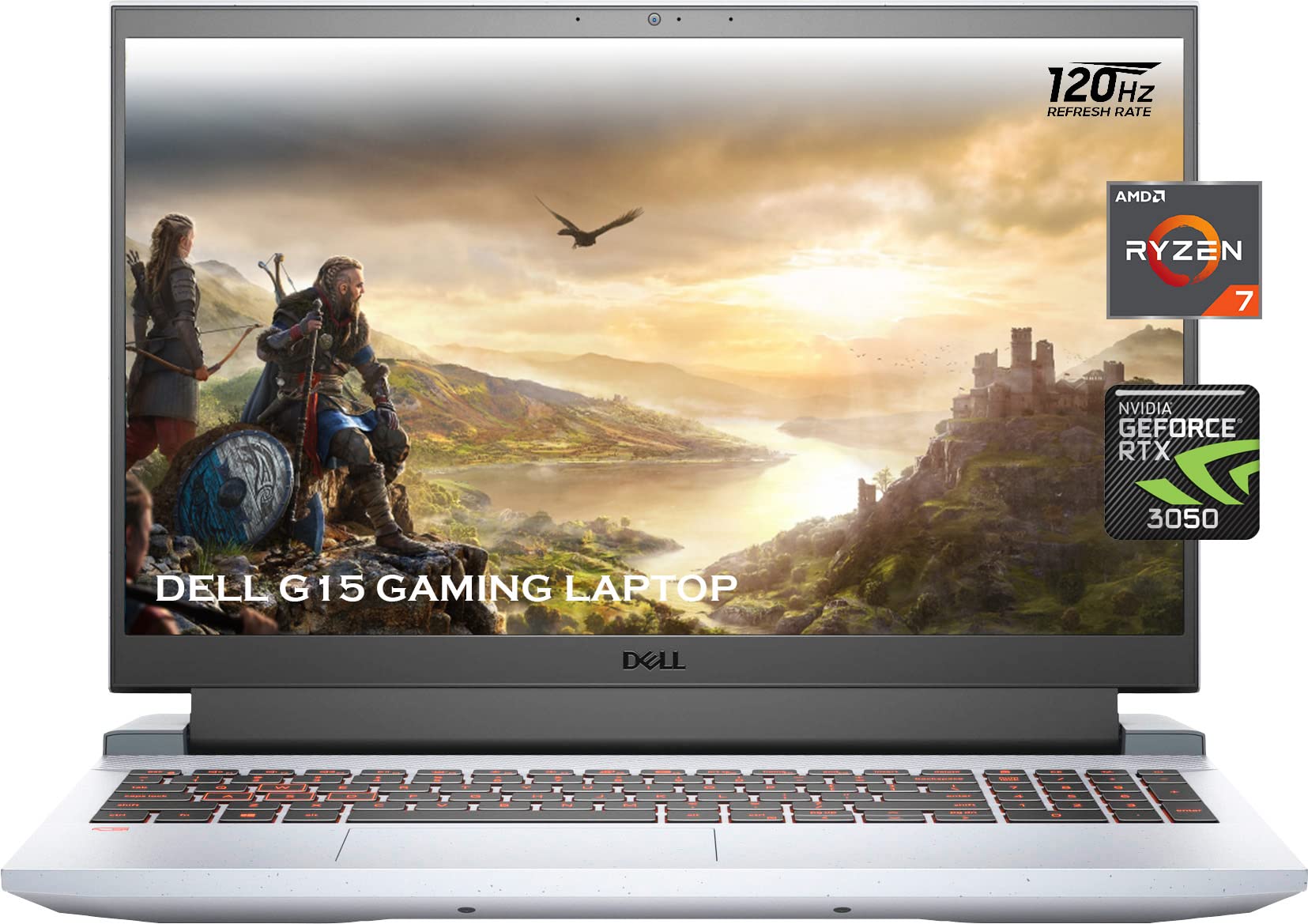 Dell Newest G15 Gaming Laptop, 15.6" FHD 120Hz Display, AMD Ryzen 7 5800H 8-Core Processor, GeForce RTX 3050 Ti, 32GB RAM, 2TB SSD, Webcam, HDMI, Wi-Fi 6, Backlit Keyboard, Windows 11 Home, Grey