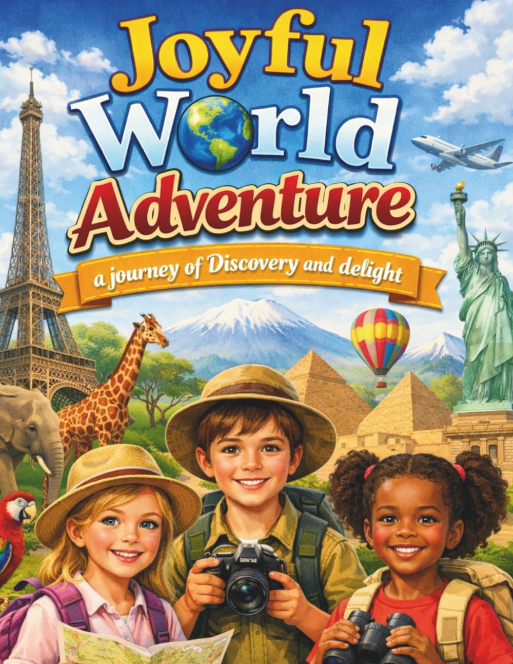 Joyful World Adventure: a journey of discovery and delight coloring book