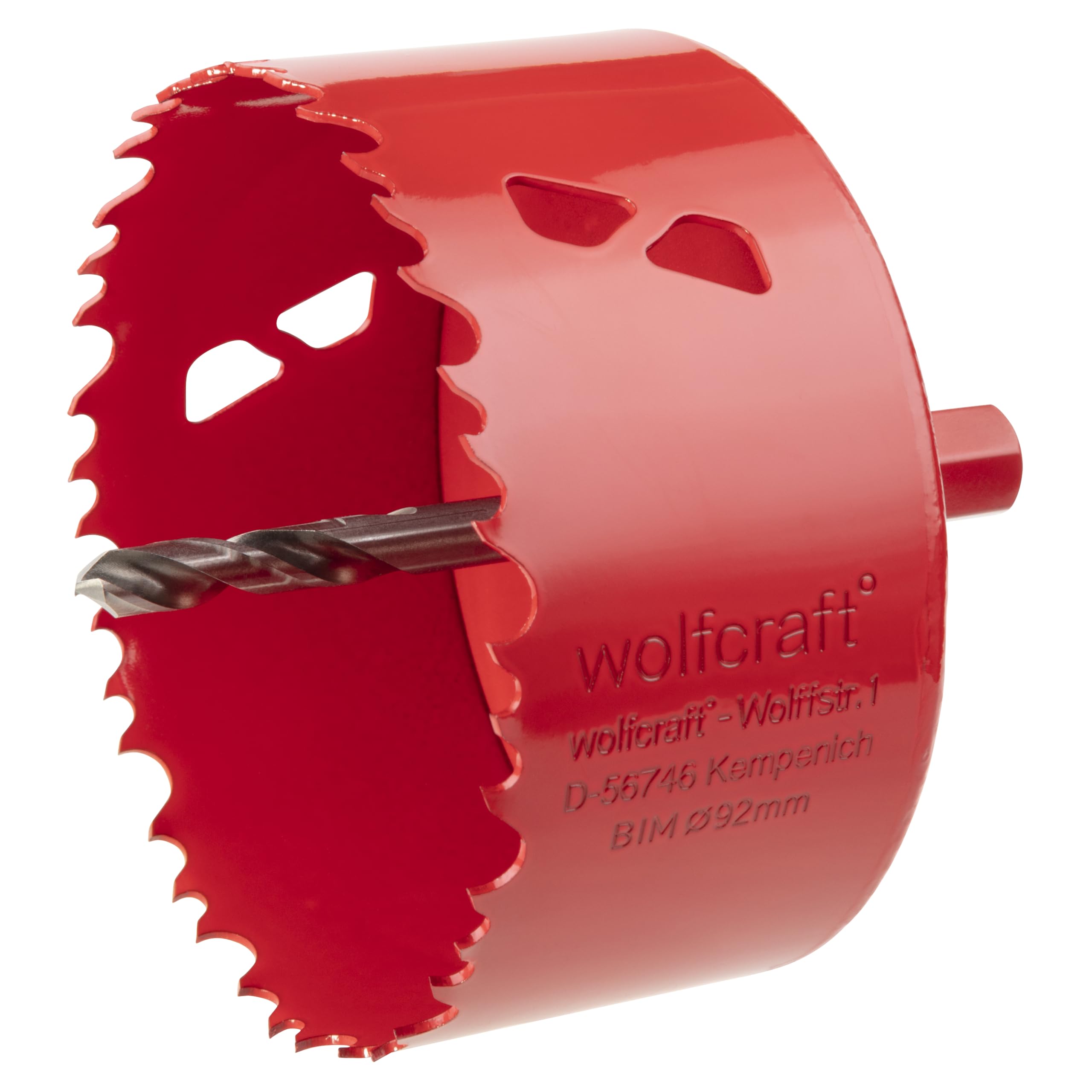 wolfcraft Sega a tazza BIM I 5492000 I Per materiali per costruzioni a secco, legno, plastica e metalli, profondità di taglio 40 mm