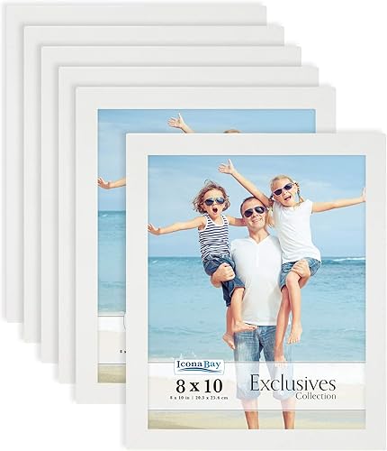 Miniatura 1 de Icona Bay - Marcos de fotos, documentos, 4 x 6, 5 x 7, 8 x 10, 8,5 x 11 y 11 x 14, colección exclusiva, 6 unidades