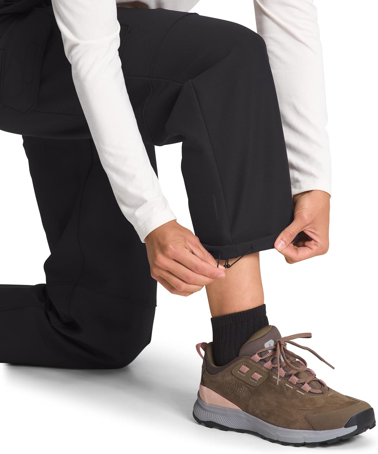 The North Face Camden Soft Shell Womens Hiking Pants TNF Black Heather Sz M - Image 5