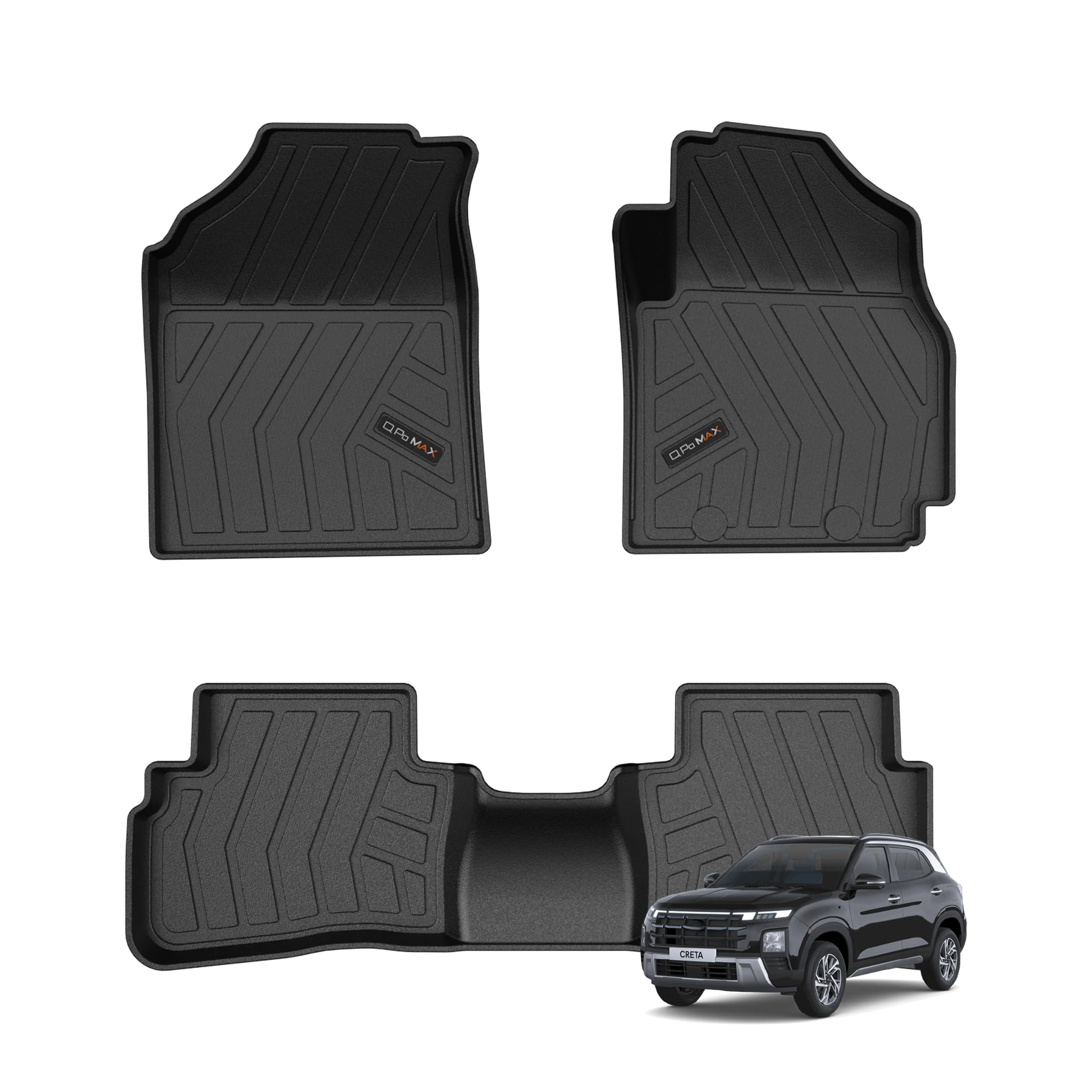 Q Po Creta (MAX) Jan24-Till Date TPE Car Floor Mat |Anti Slip All Weat