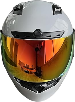 Qualifier DLX Helmet Visor,UV Protection Motorcycle Helmet Face Shield Compatible with Bell Qualifier DLX Mips/Qualifier/Star/Vortex/RS-1/RS-2/Revolver(Revo Deep Red)