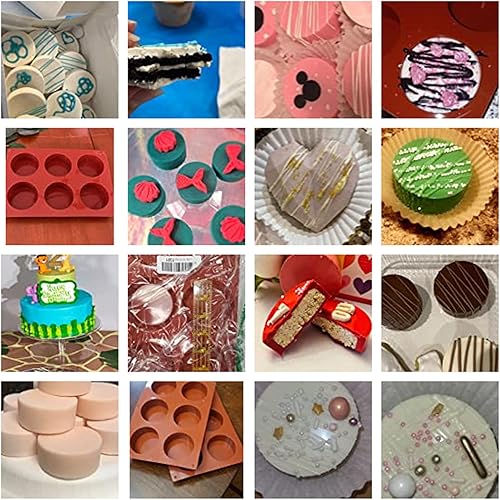 Miniatura 5 de Palksky 3 piezas Molde redondo para carameloscubierta de chocolate molde de galletas para sándwich galletas magdalenas pasteles brownie pudín