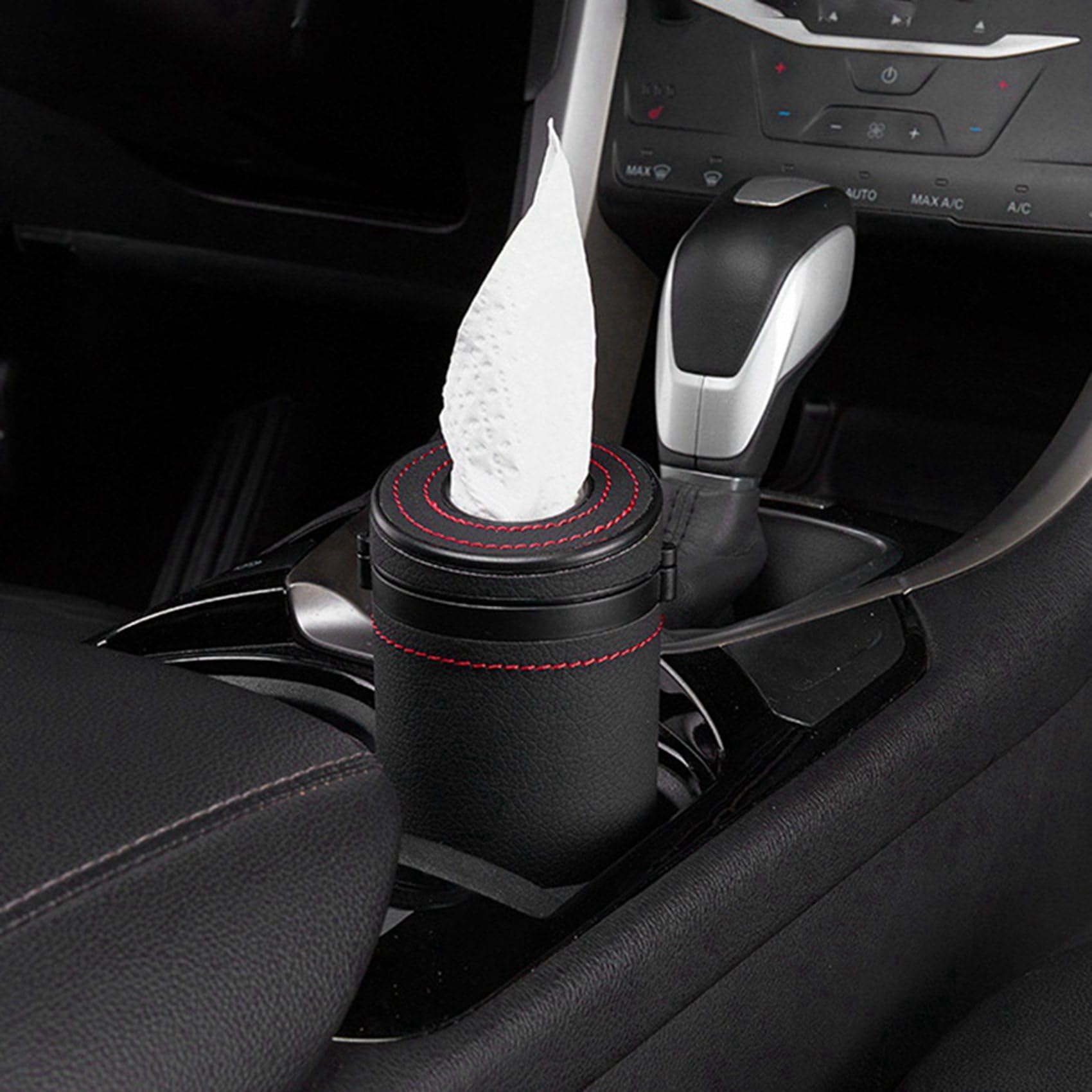 Cwmiibili 2X Tissue Box General Auto Round Paper Tube Safety Broken Window Tissue Cup Car Home Paper Tube Black