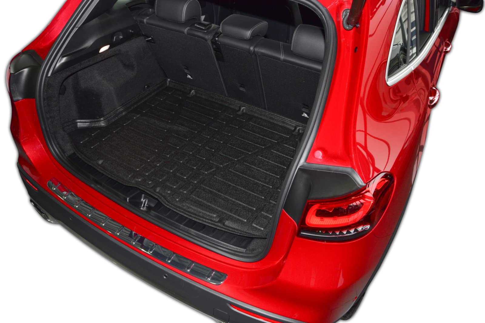 SCOUTT Vasca Bagagliaio per Mercedes GLA H247 Dal 2019, in TPE su Misura, Proteggi Baule con Bordo Alto 4 cm, Antiscivolo, Inodore