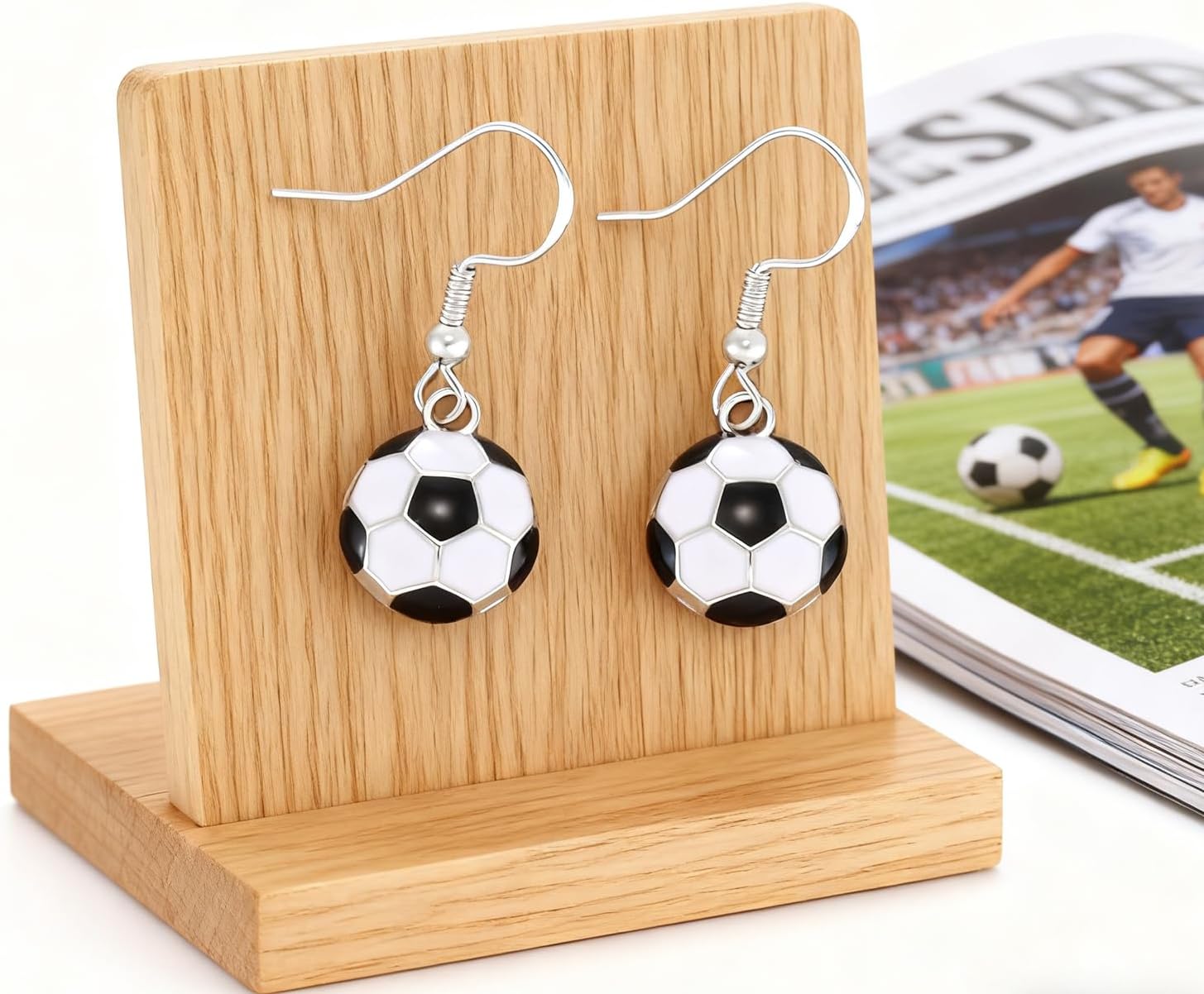 Soccer Themed Gifts for Women Players Mom Lovers Fans Jewelry Dangle Soccer Earrings - Image 7
