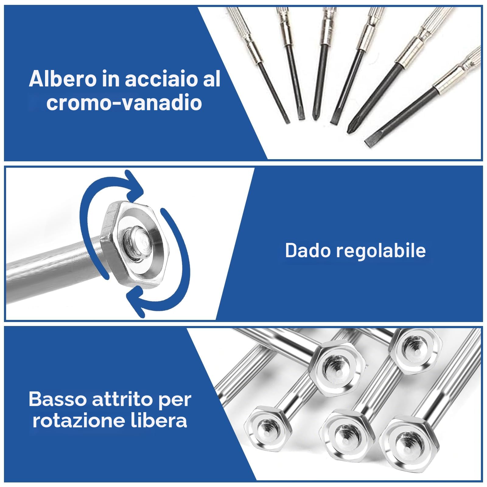 Set di Cacciavite per Occhiali 6 in 1,Set di Cacciaviti Orologiaio, Set Cacciaviti Precisione, Adatto per La Riparazione di Strumenti di Precisione,Come Orologi e Occhiali.