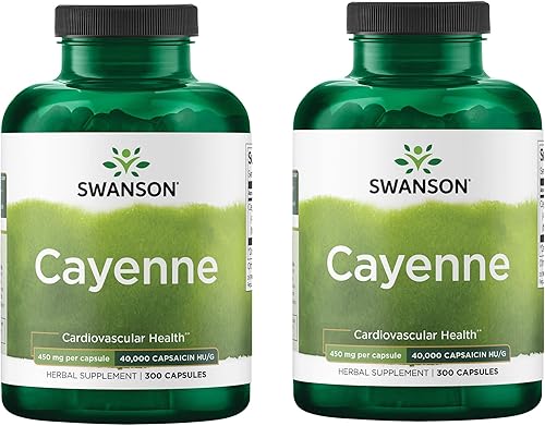 Swanson Cayenne - Suplemento de hierbas que promueve la digestión, la circulación y el metabolismo - Fórmula natural puede apoyar la salud del