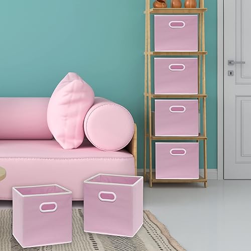 Vista 53 de Simple Houseware - Cubos plegables para almacenamiento, con asas Gris