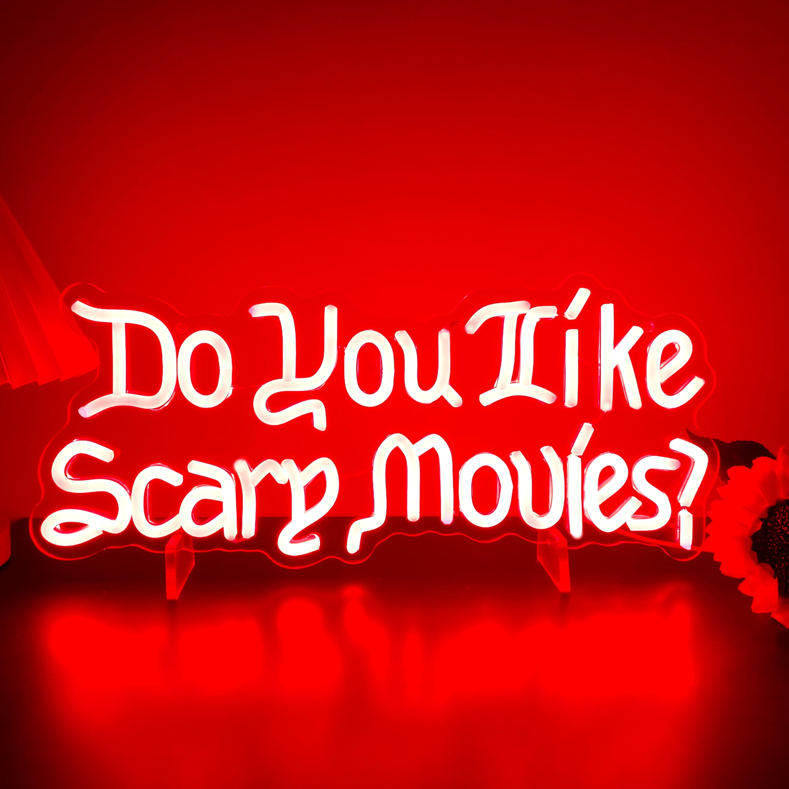 Do You like Scary Movies Insegna al Neon LED Luce al Neon per Film Notte Decorazione per Feste Horror Film Camera Insegna al Neon Film Spaventosi Segno Gotico Carattere Decorazione di