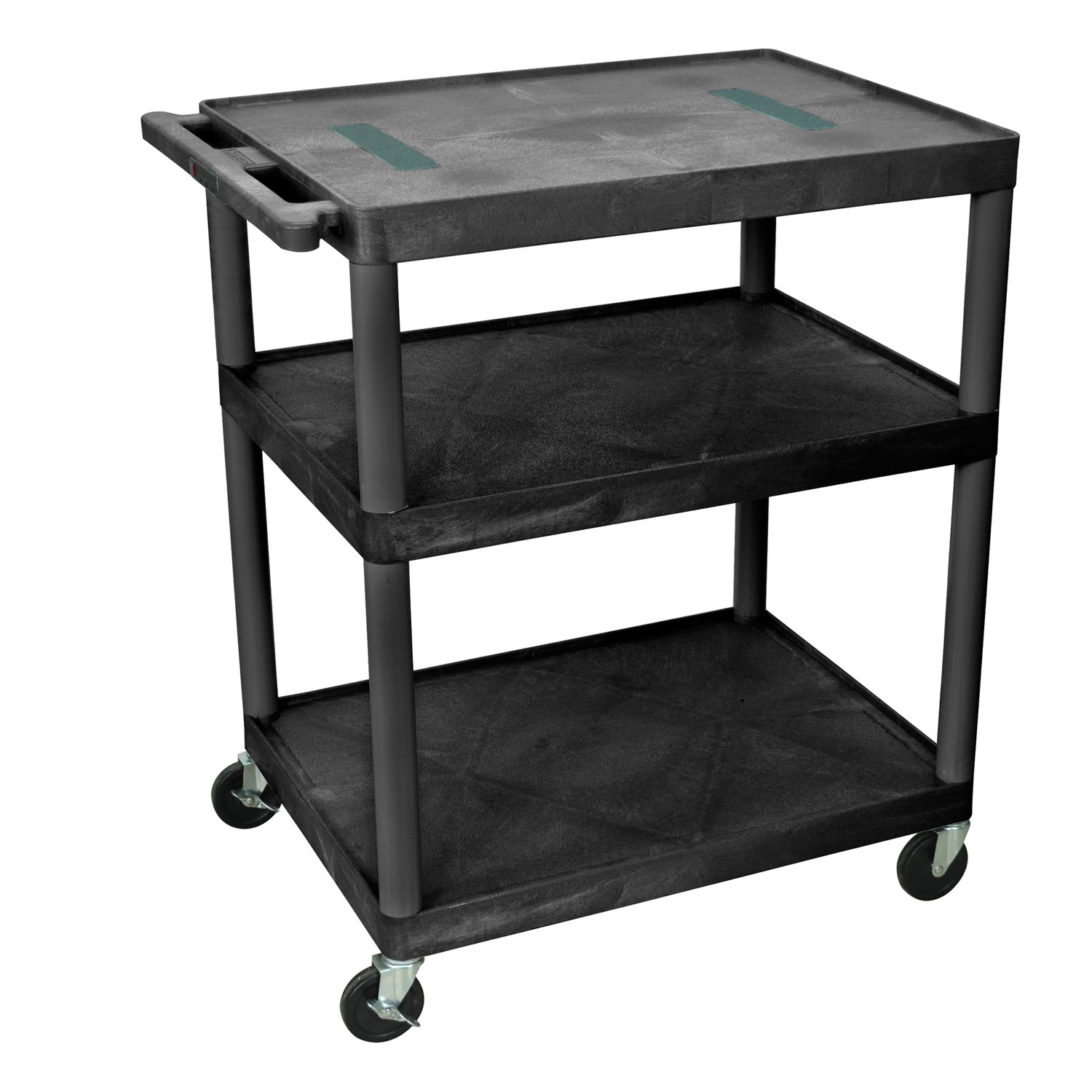 LUXOR LE40-B 40"H AV Cart - Three Shelves