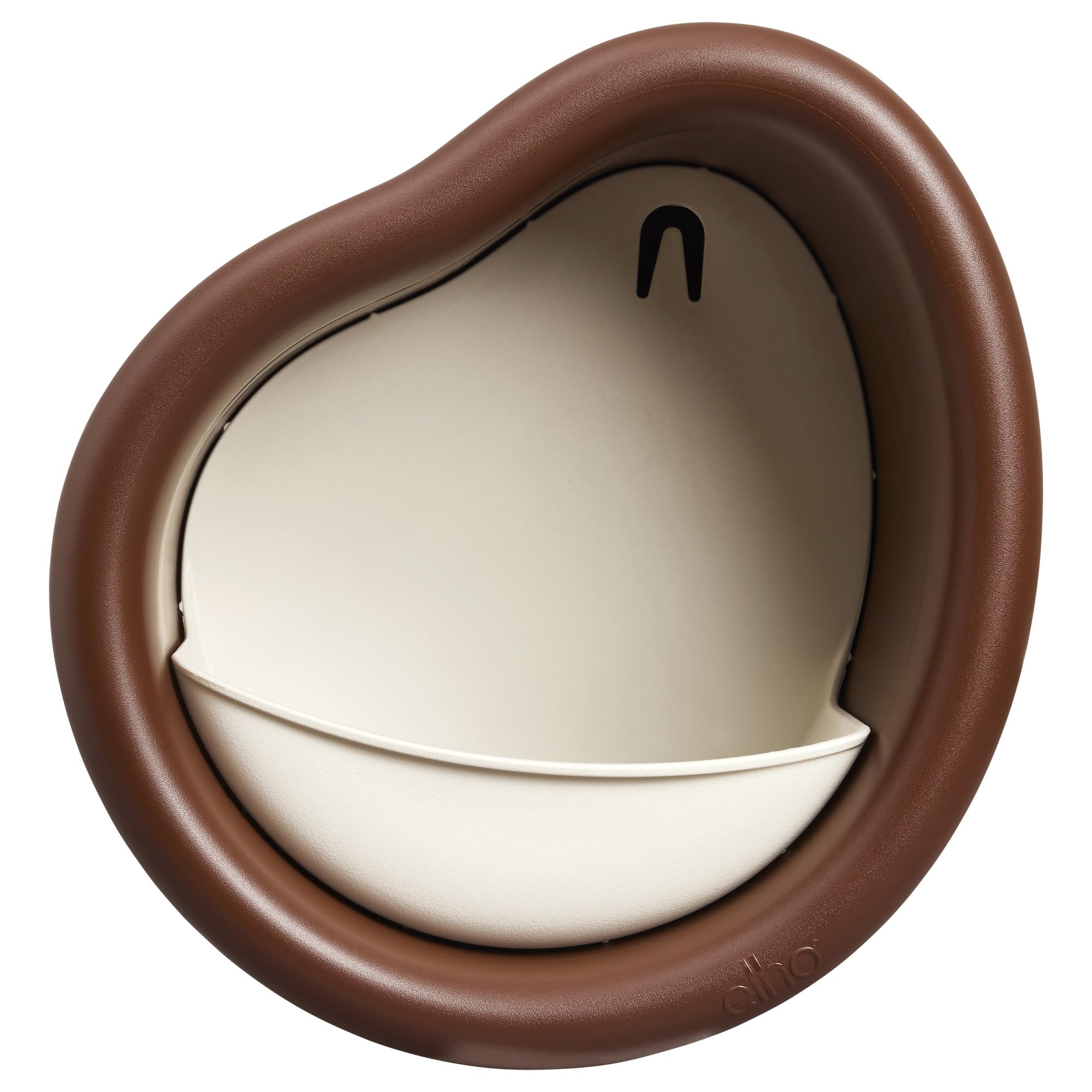 Mangeoire et bain à oiseaux Elho Bio 25 cm marron pour le jardin