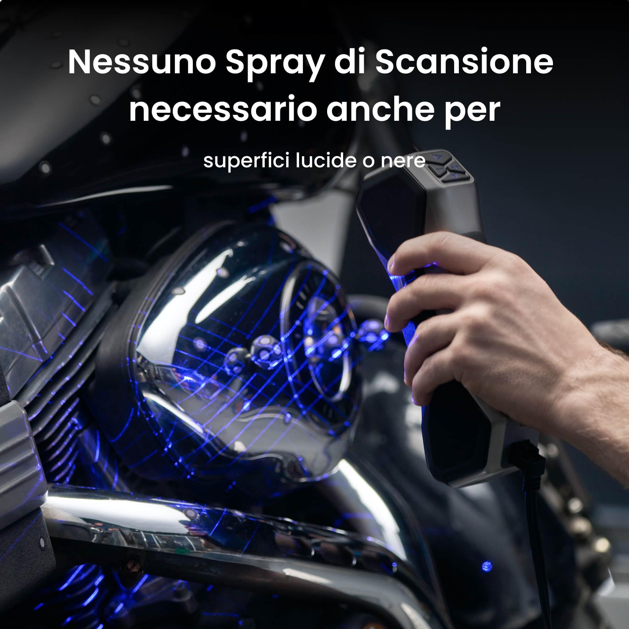 Revopoint Scanner 3D MetroX Pro per la stampa 3D, precisione industriale 0,01 mm, 4 modi di scansione, schermo condiviso, a colori, per progetto e modelli digitali, STANDARD