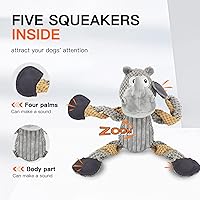 Vista 2 de Juguetes chirriantes para perros para aburrimiento y estimulación para masticadores agresivos, juguetes interactivos para perros grandes, juguetes