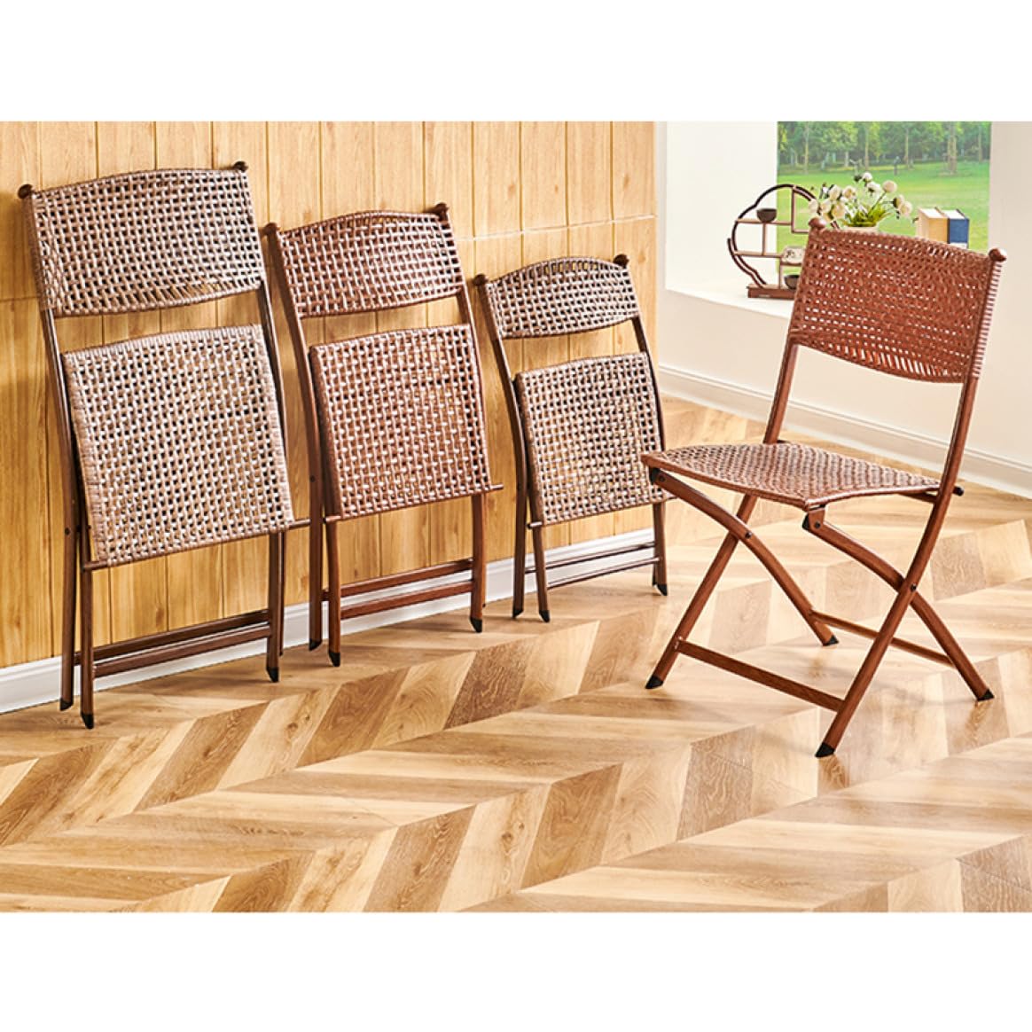 Amazon.co.jp: [Donahutt03] 折り畳み椅子 籐編み 手細工籐椅子 撥水