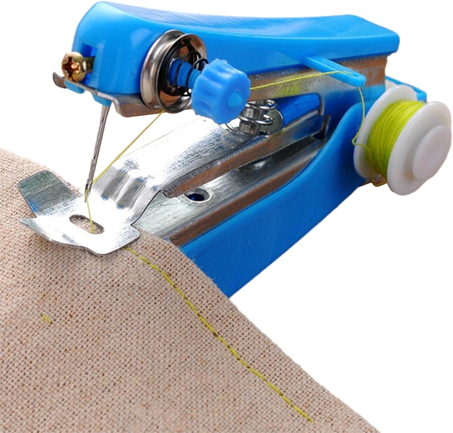 Mini Sewing Machine, Portable Sewing Machine, Manual Sewing Machine, Handheld Sewing Machine, Small Sewing Machine for Kids and Adults, Portable Manual Sewing Equipment for Adults, Fast Stitching for Fabric Curtain Home Travel