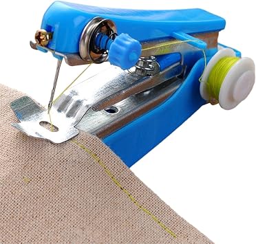 Mini Sewing Machine, Portable Sewing Machine, Manual Sewing Machine, Handheld Sewing Machine, Small Sewing Machine for Kids and Adults, Portable Manual Sewing Equipment for Adults, Fast Stitching for Fabric Curtain Home Travel