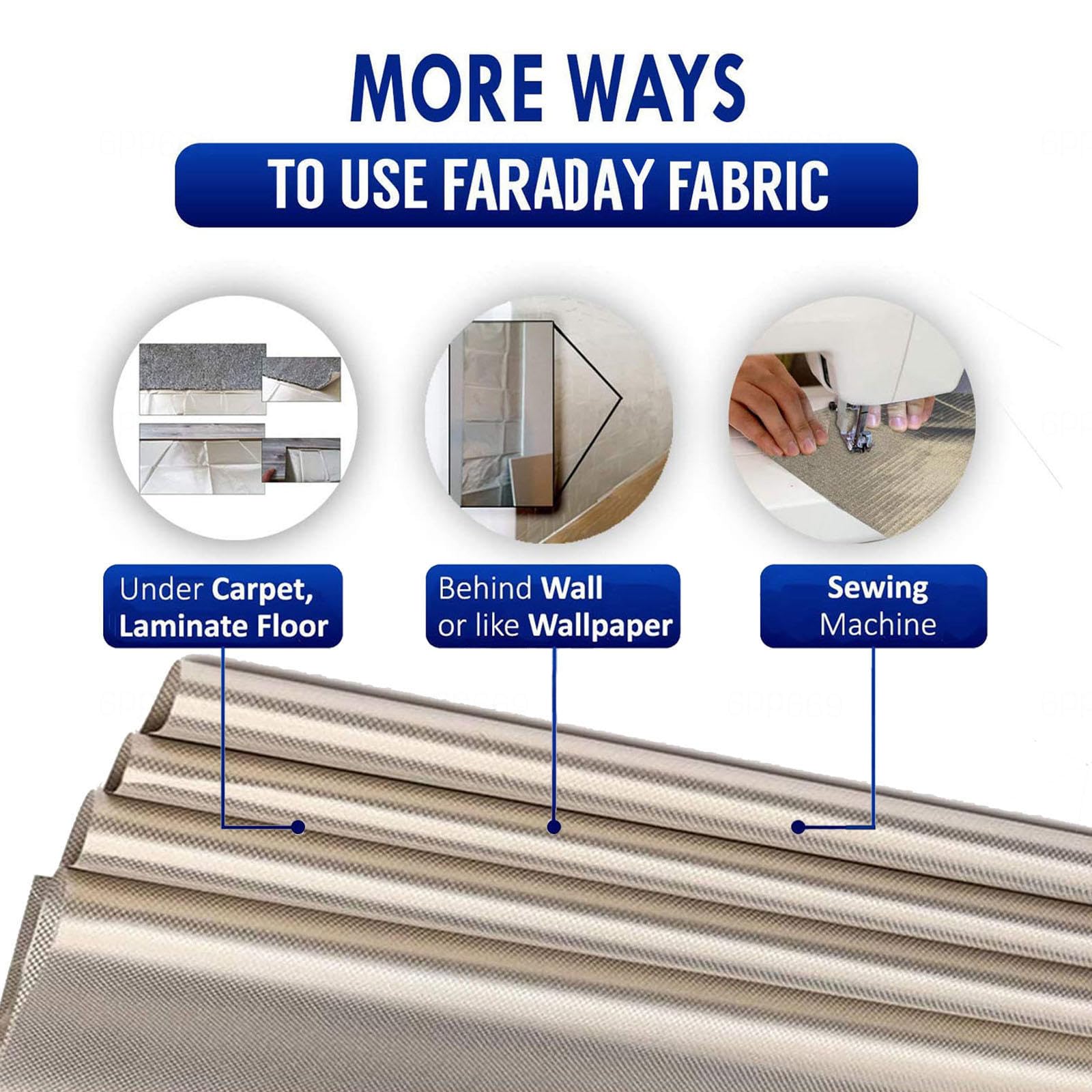 Tissu Antimagnétique RFID Porte-Monnaie Spécial Carte Bancaire Tissu, Faraday RF Bloquer Les Signaux RF des Appareils étui Anti RFID Clé Voiture Faraday,silver-5m