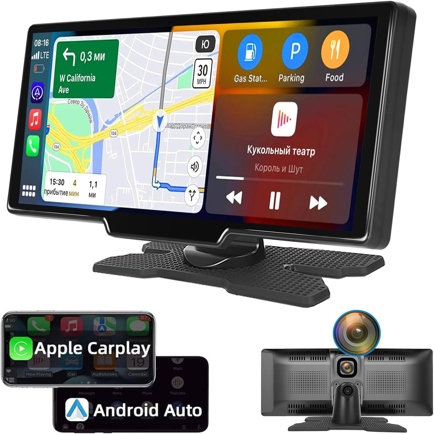 Kabelloses Apple Carplay Android Auto Tragbares Autoradio 9,3 Zoll