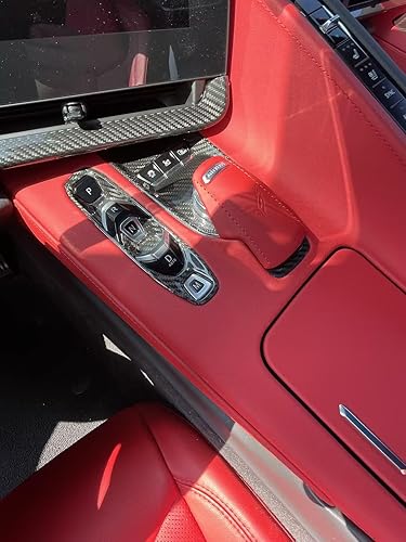 Miniatura 4 de Panel de botón de palanca de cambios de consola de fibra de carbono auténtica para Corvette C8 Z51 Z06 Stingray Coupe 2020 2021 2022 2023 2024, C8