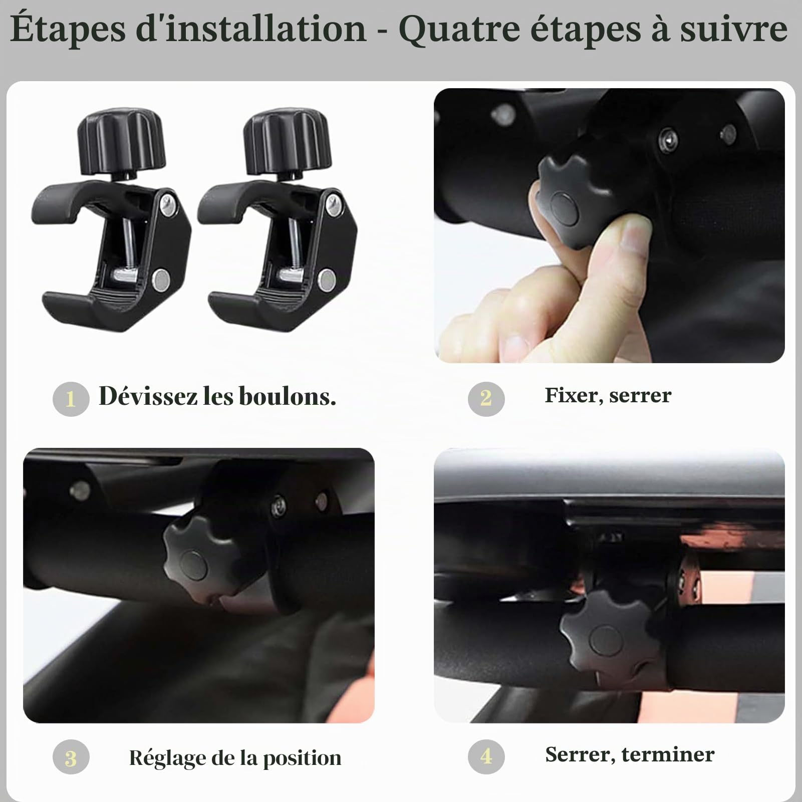 Plateau de Nourriture pour Poussette 3 en 1, Porte-gobelet, Porte-gobelet pour Poussette avec Plateau à goûter Amovible, Accessoire Universel pour Poussette pour Les Voyages