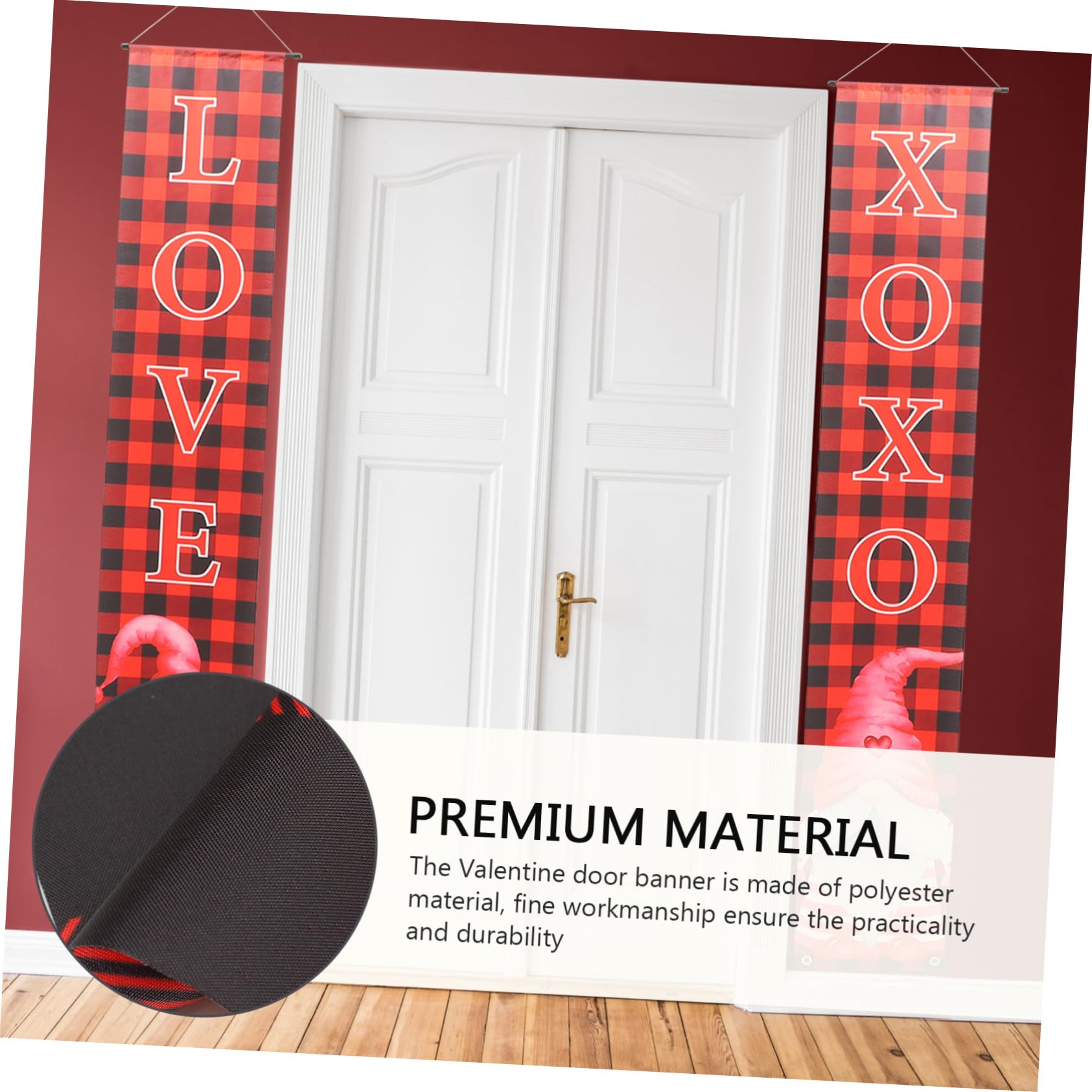 ABOOFAN Lot De 3 Paires De Drapeaux De Saint-valentin À Suspendre Sur Une Porte En Polyester Robuste Pour Les Fêtes Décoration Dextérieur Et Dintérieur Faciles À Installer