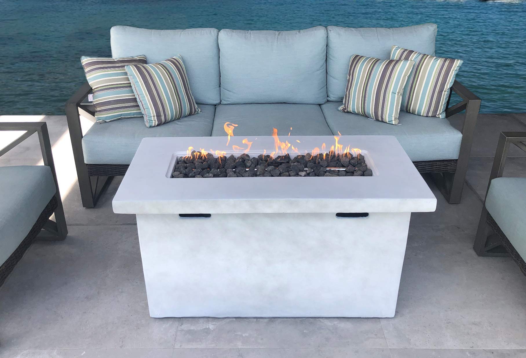 Buy Century Modern Outdoor Cast Concrete Propane/Natural Fire Pit Table