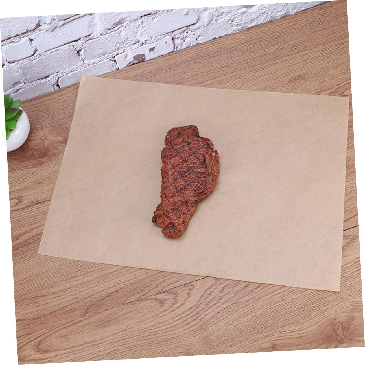 KICHOUSE 100pcs Parchment Paper Sheets for Baking Non-stick Cooking Paper Oil Baking Supply for Oven and Air Fryer Unbleached for Cakes and Cookies