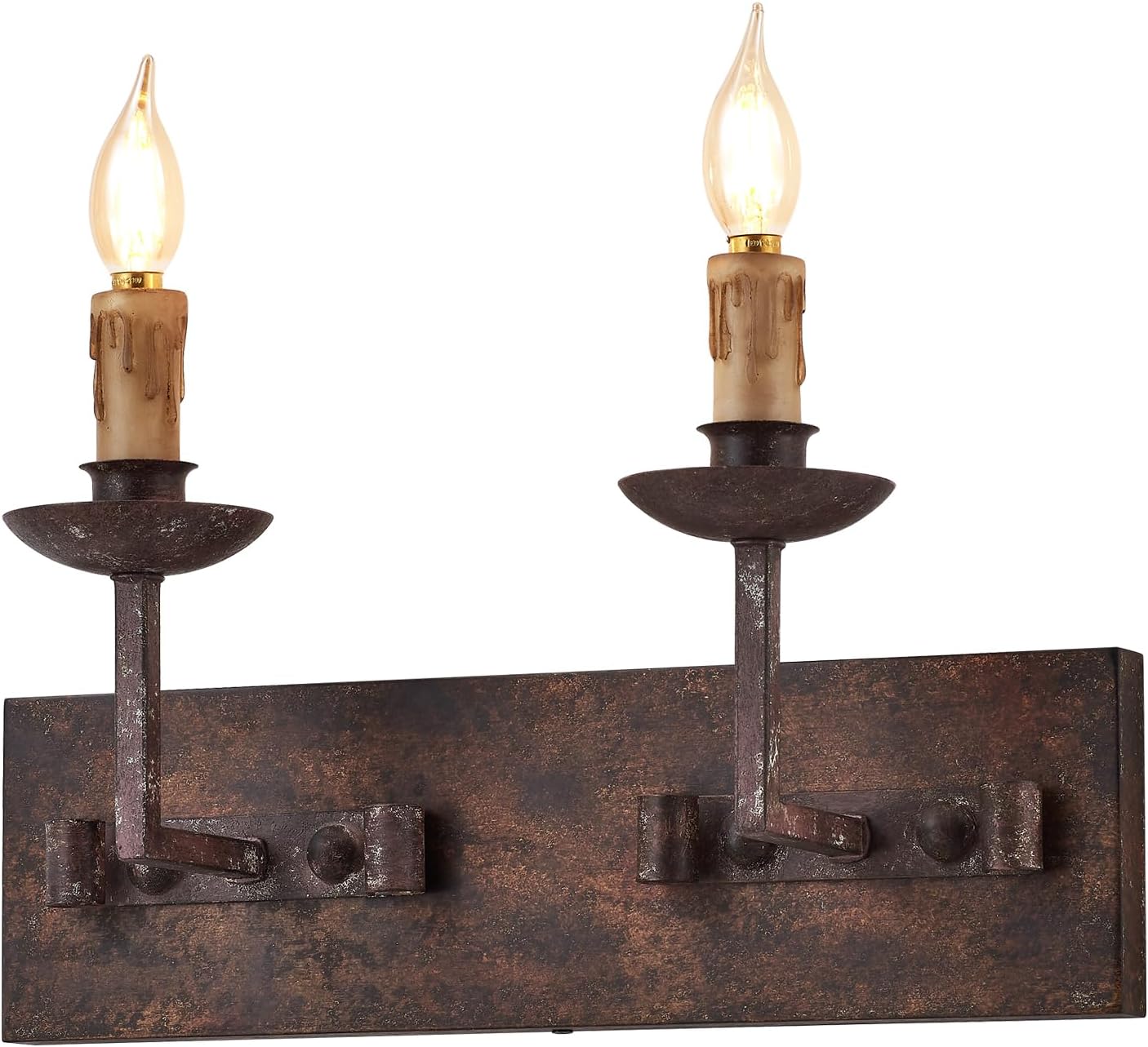 WBinDX 2-Light Black Wall Sconce - Farmhouse Candle Style, Dimmable, For Bedroom, Living Room, Hallway - View #12