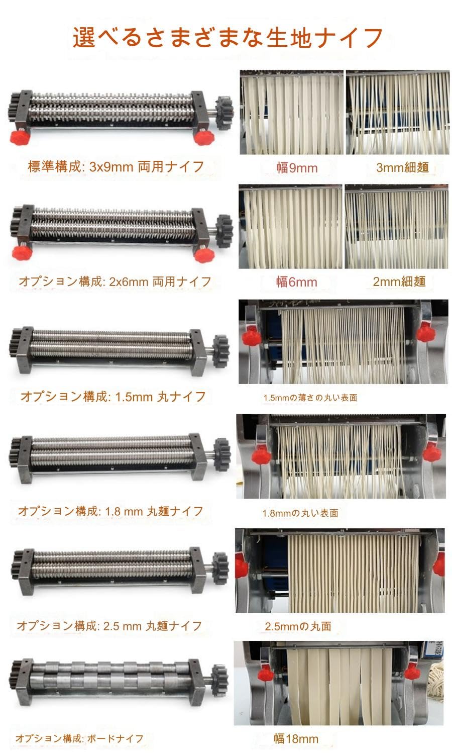 Amazon | 製麺機、電気製麺機、麺の太さ：0.1〜20mm調整可能、麺幅